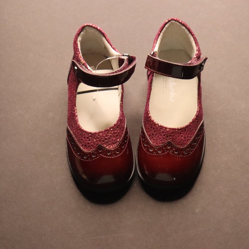 Italian Toddler Girl Wing Tip Shoes